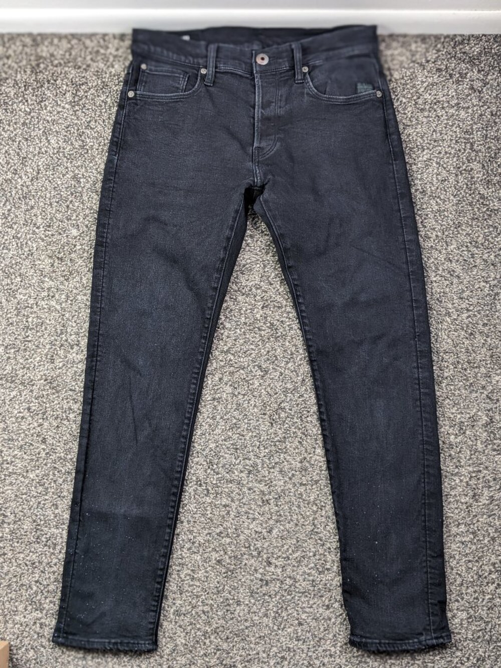 G-Star Raw Jeans 3301 Slim Button Fly Stretch Black 30x30